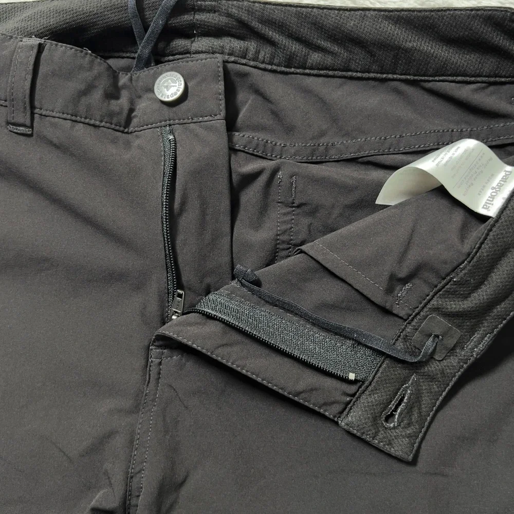 Patagonia Skyline Traveler Pants Women Sz 12 Black Ankle Zip Hiking Outdoor